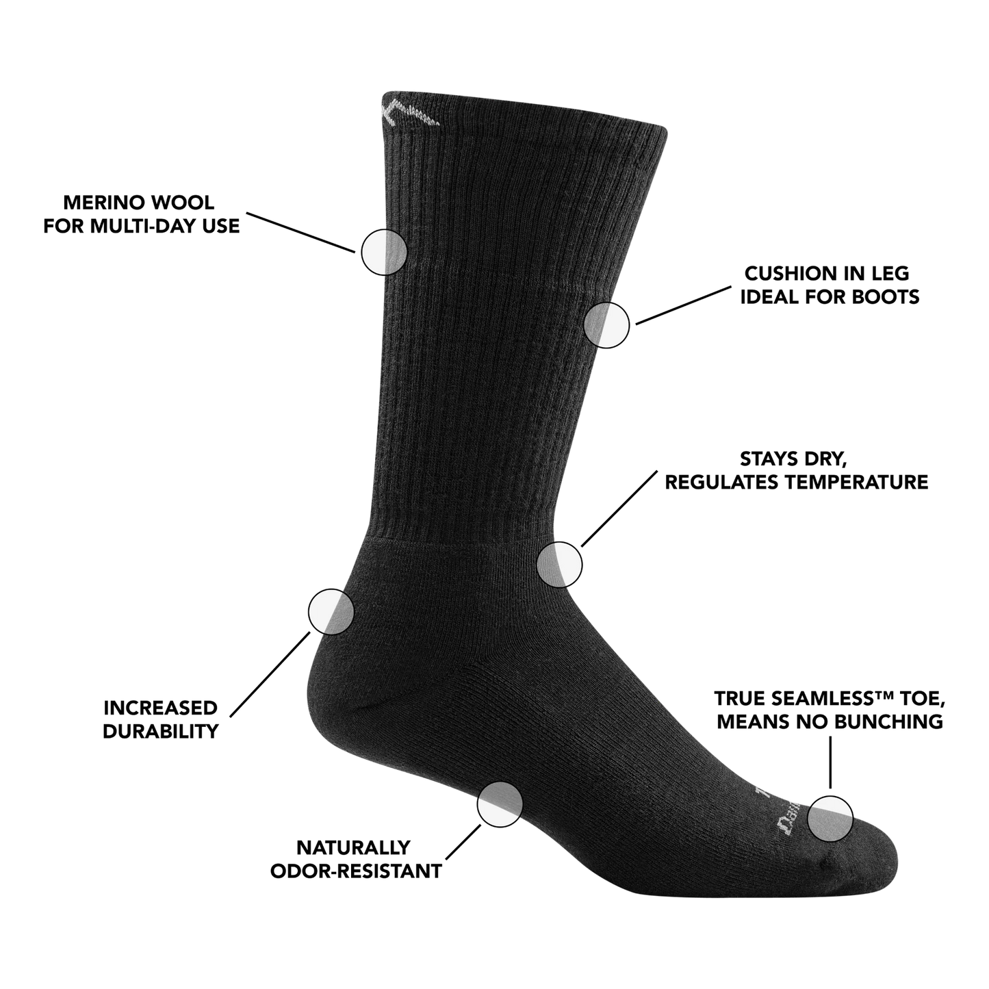 Taktische Mittelschwere Stiefelsocken (3er-Pack)